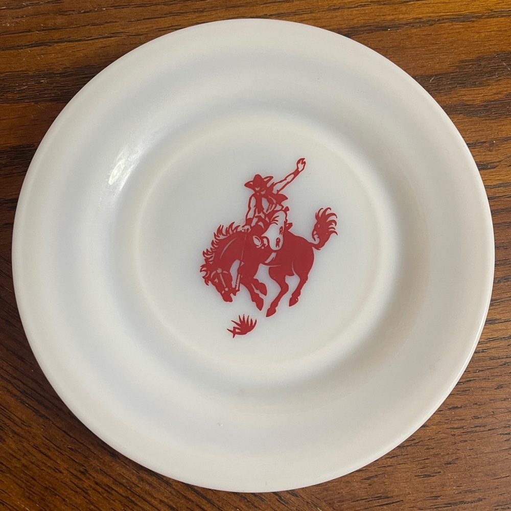 Hazel glass cowboy plate